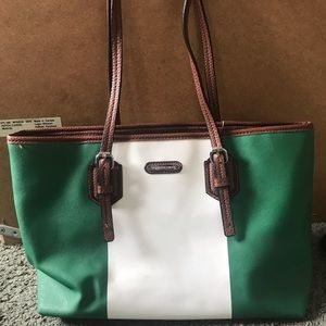 Green/White Tote Bag